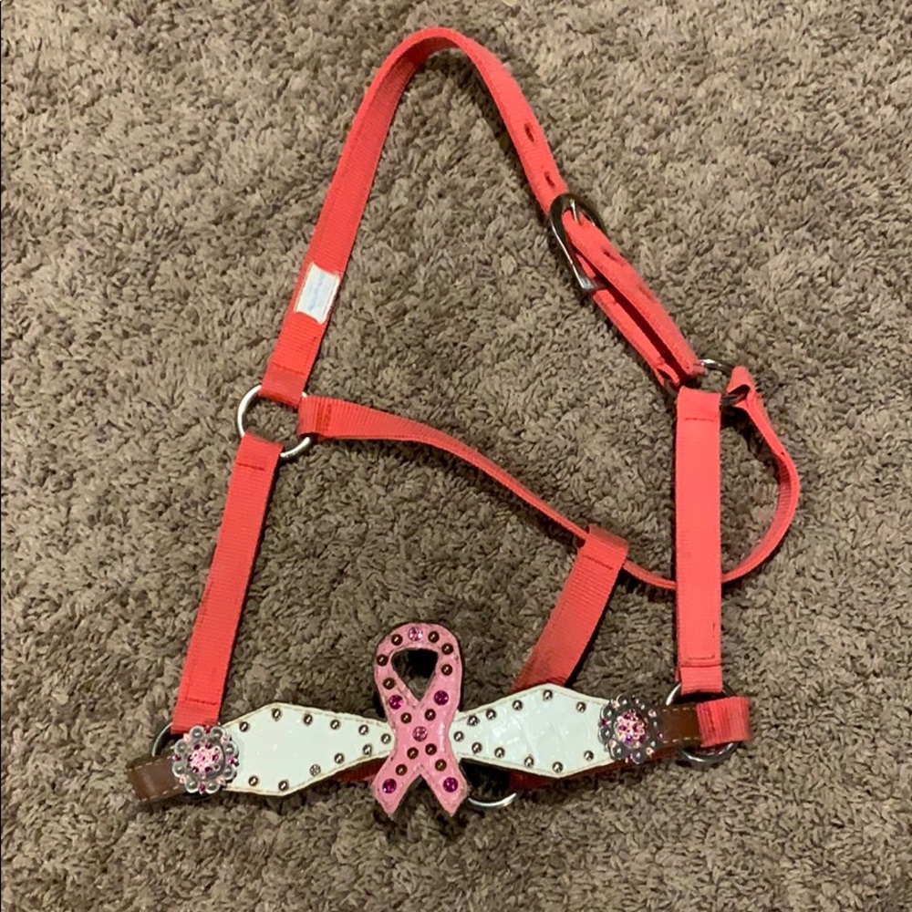 Breast cancer bronc halter